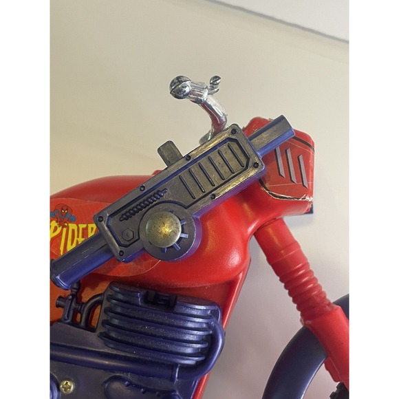 Spiderman‎ Motorcycle Vintage Toy 2000 Marvel With Gun - Picture 14 of 16